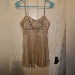 Gold cocktail dress
